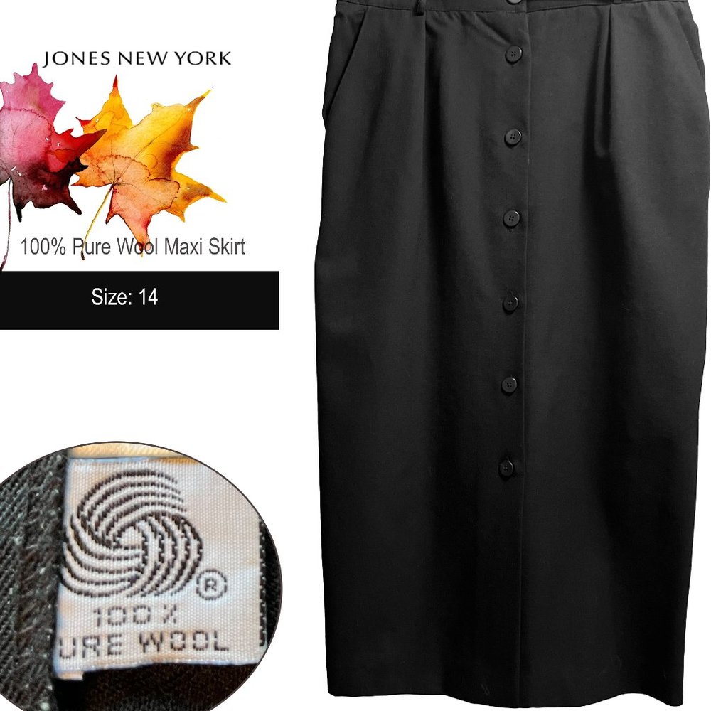 Jones of New York - Maxi Skirt 100% Pure Wool
